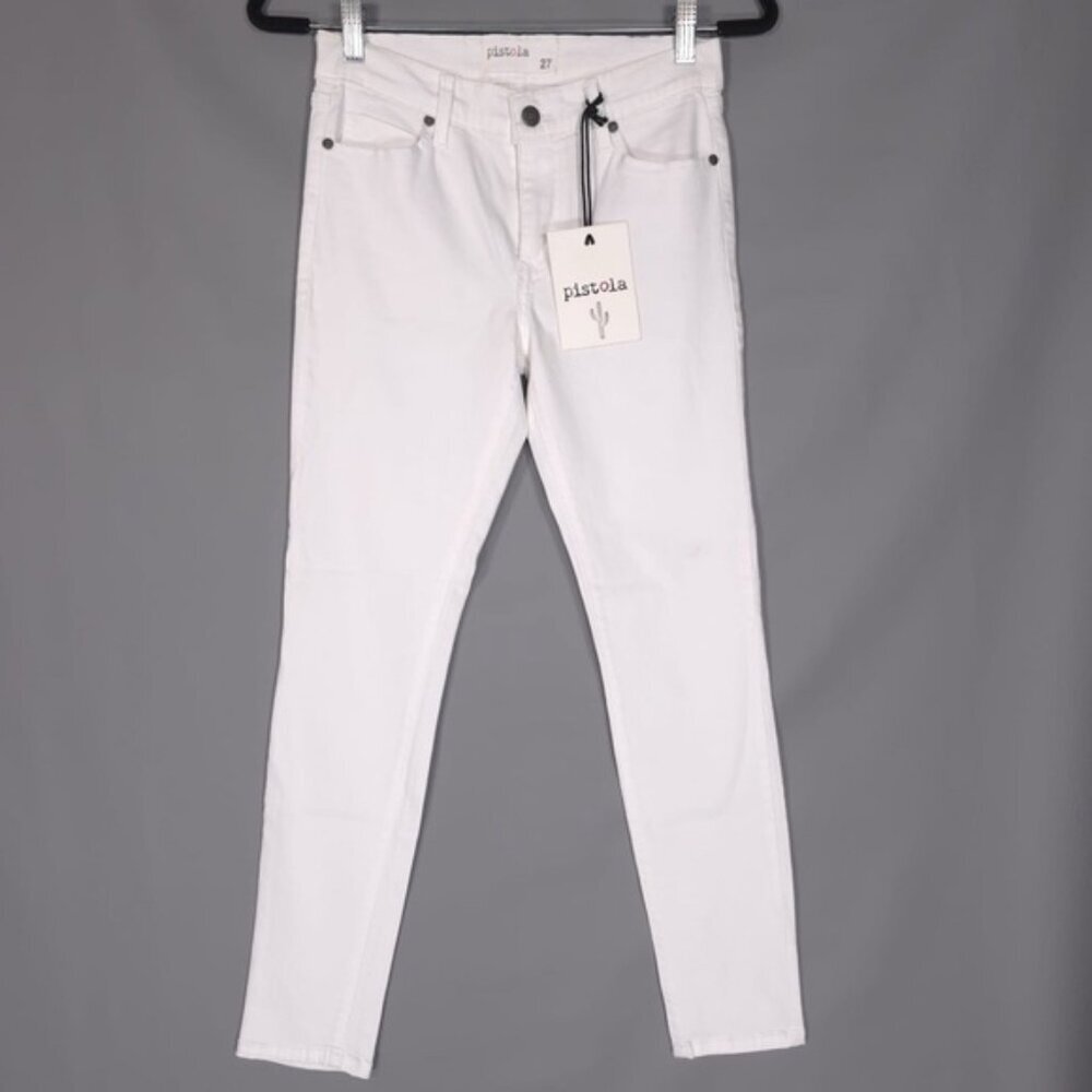 NWT PISTOLA Women’s Jeans Stretch Skinny OSLO White USA🇺🇸MADE P8861 Size 27